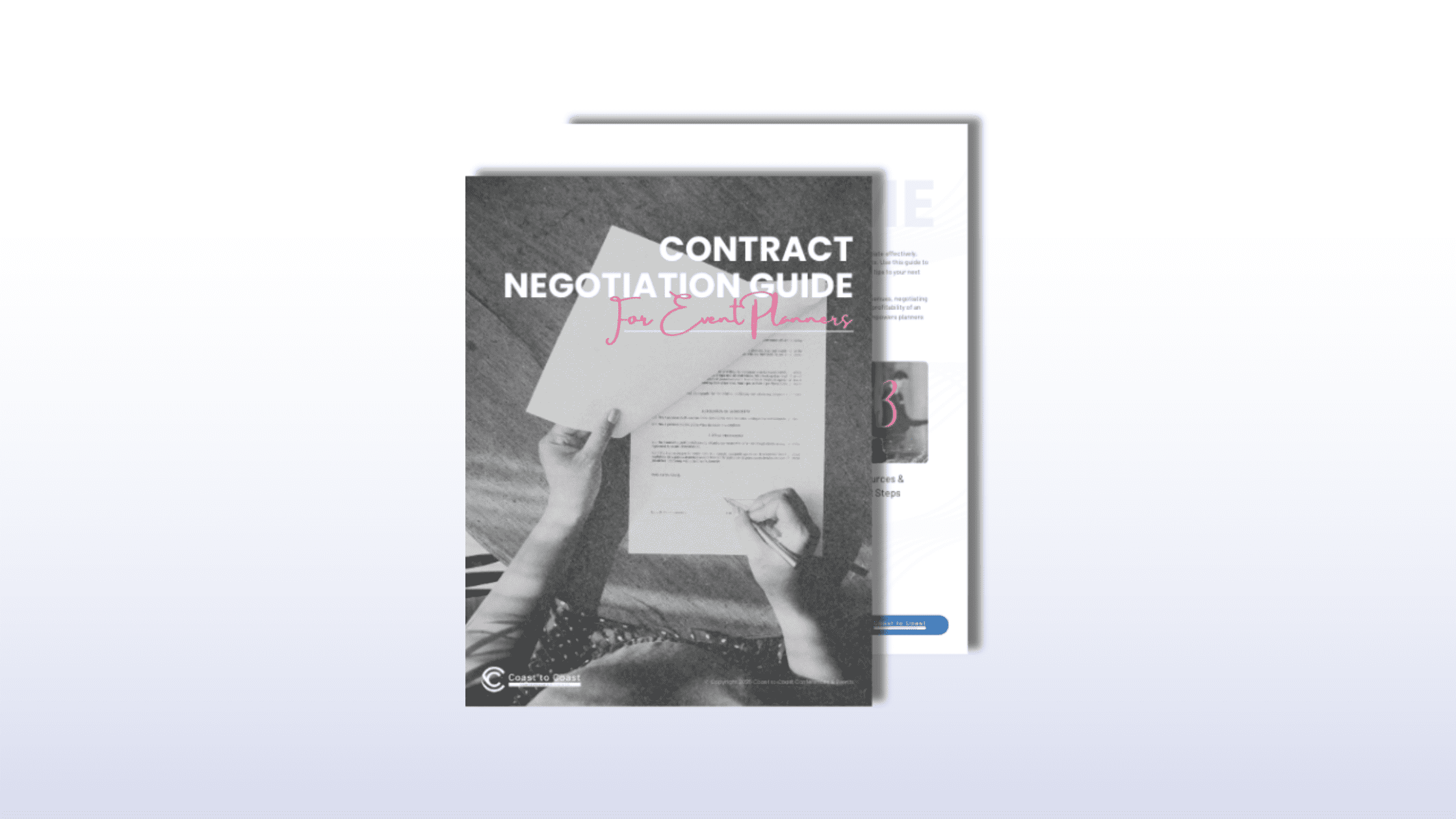 Cover page of the CTC Contract Negotiation Guide for Event Planners, a free downloadable resource offering tips for strategic event planning and cost-effective contract management.