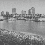 Scenic view of Long Beach showcasing waterfront and city skyline, highlighting the beauty of event venues in Long Beach for unforgettable gatherings.