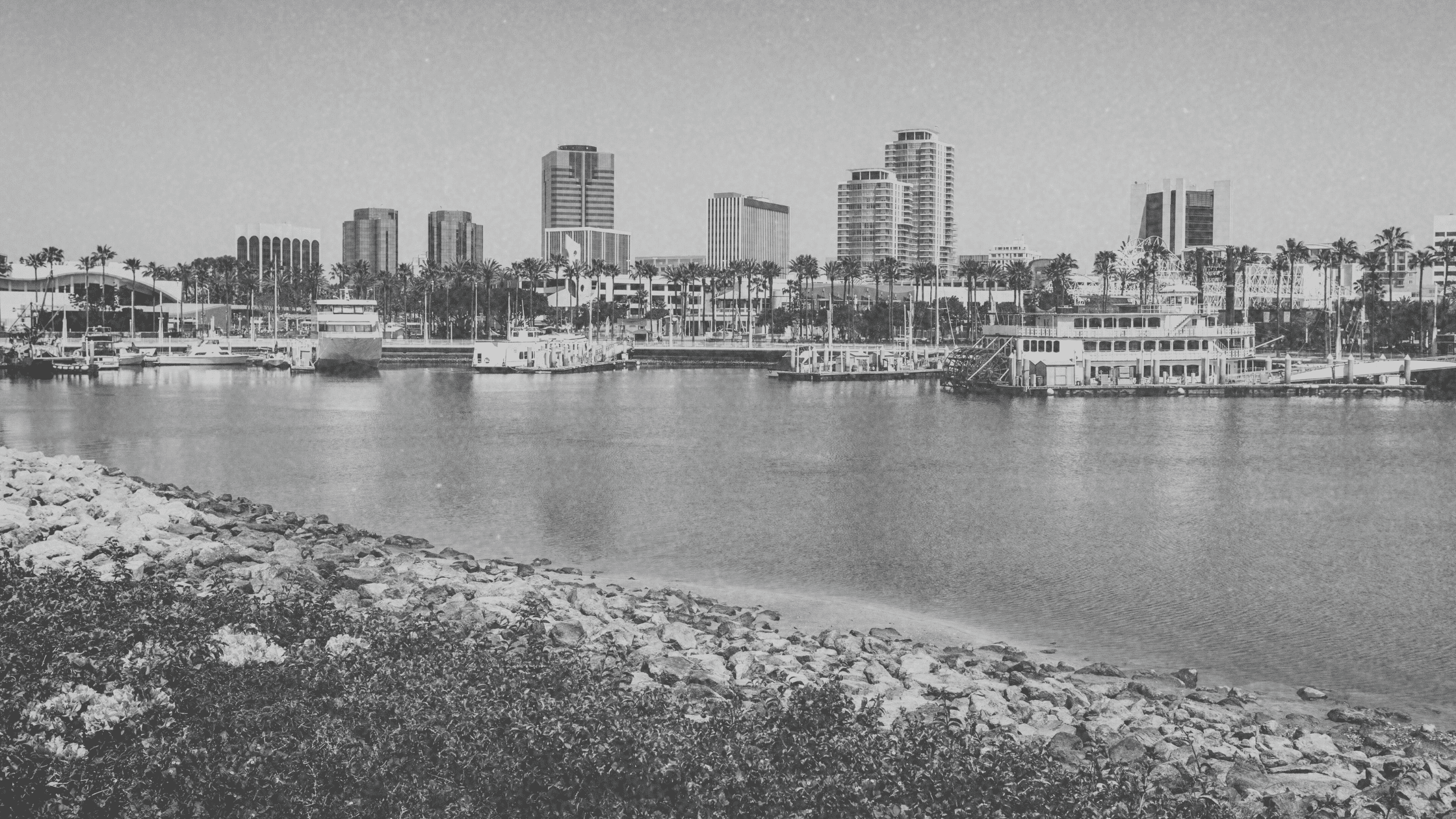 Scenic view of Long Beach showcasing waterfront and city skyline, highlighting the beauty of event venues in Long Beach for unforgettable gatherings.